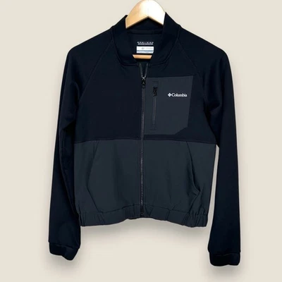 Columbia Bryce Canyon Cropped Full Zip Jacket Women XS Black Pocket Omni-Wick - Image 1 of 4