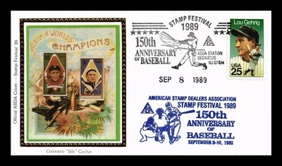 SELLOS DR JIM PORTADA DE BÉISBOL 150 ANIVERSARIO ASDA SELLO SHOW COLORANO SEDA Foto 1 de 2