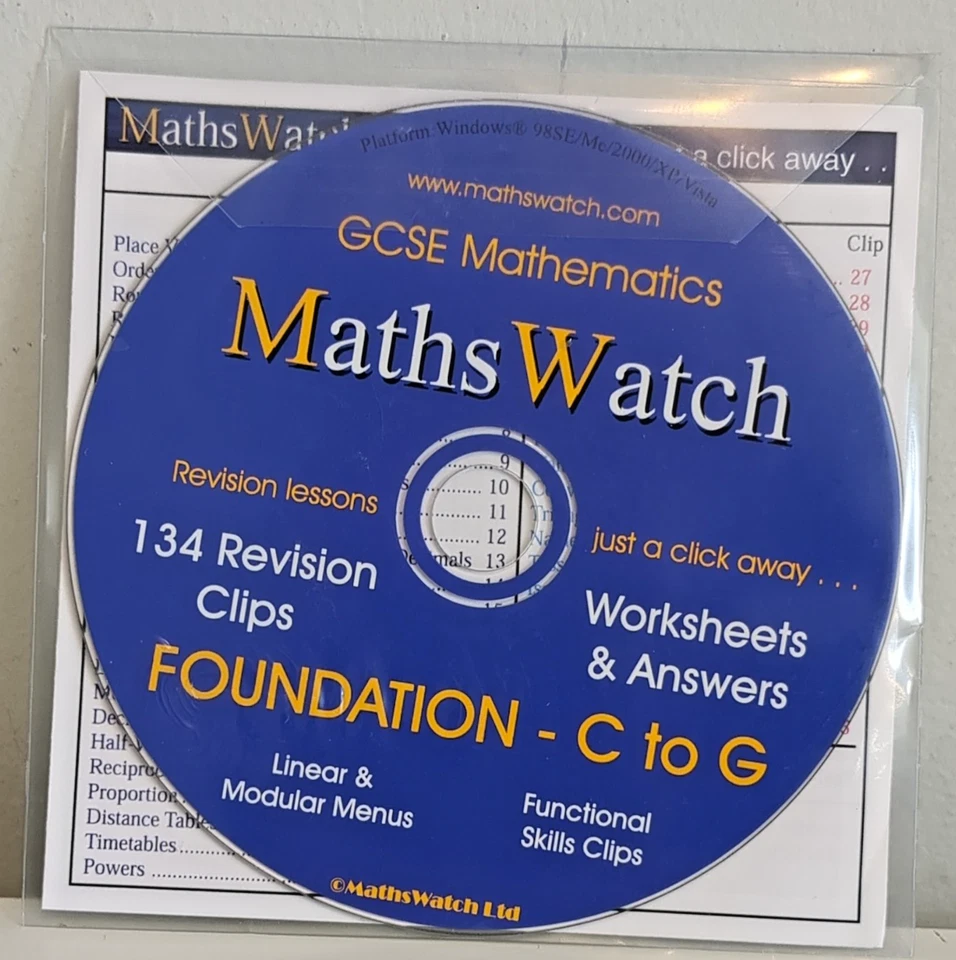 Maths Watch GCSE Mathematics revision CD-Rom - Image 1 of 1