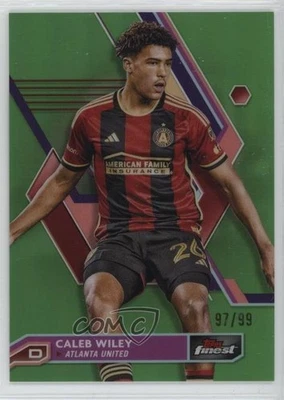 2023 Topps Finest MLS Neon Green Refractor /99 Caleb Wiley #93 - Image 1 of 2