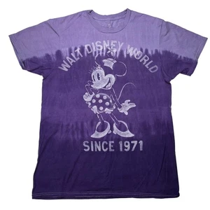 Walt Disney Minnie Mouse T Shirt Girls Small Purple Ombré Tye Dye Kids Youth - Picture 1 of 8