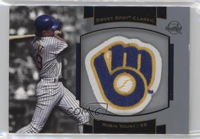 2003 Upper Deck Sweet Spot Classic Souvenir Logo Robin Yount #P-RY1 Patch HOF - Image 1 of 2