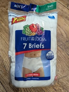 FRUIT OF THE LOOM 2009 Men's White Cotton Briefs Full Cut Comfort  7 Pk  NIP  LG - Picture 1 of 9