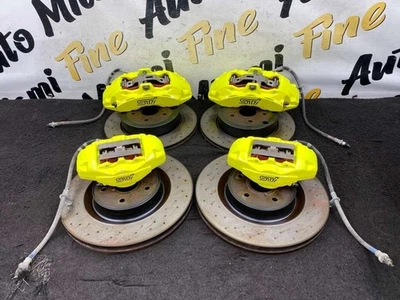 18-21 Subaru WRX STI Rear Brembo Brake Calipers and Rotors Set 6 Pistons - Image 1 of 4
