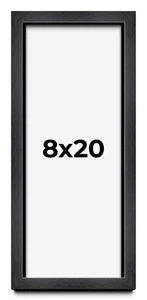 8x20 Shadow Box Frame Grey Charcoal Black | 0.875 Inches Deep | Solid Wood Shado - Picture 1 of 9