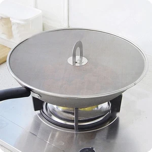 Splatter Screen Grease Guard Cover Stainless Steel Wire Mesh For Food Frying Pan - Picture 1 of 36