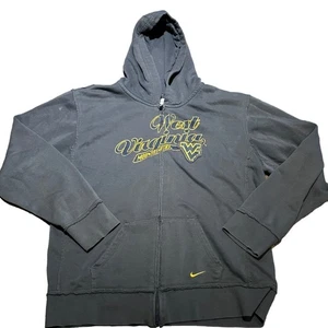 Nike West Virginia Mountaineers Youth XL Gray Full Zip Hoodie - Picture 1 of 7