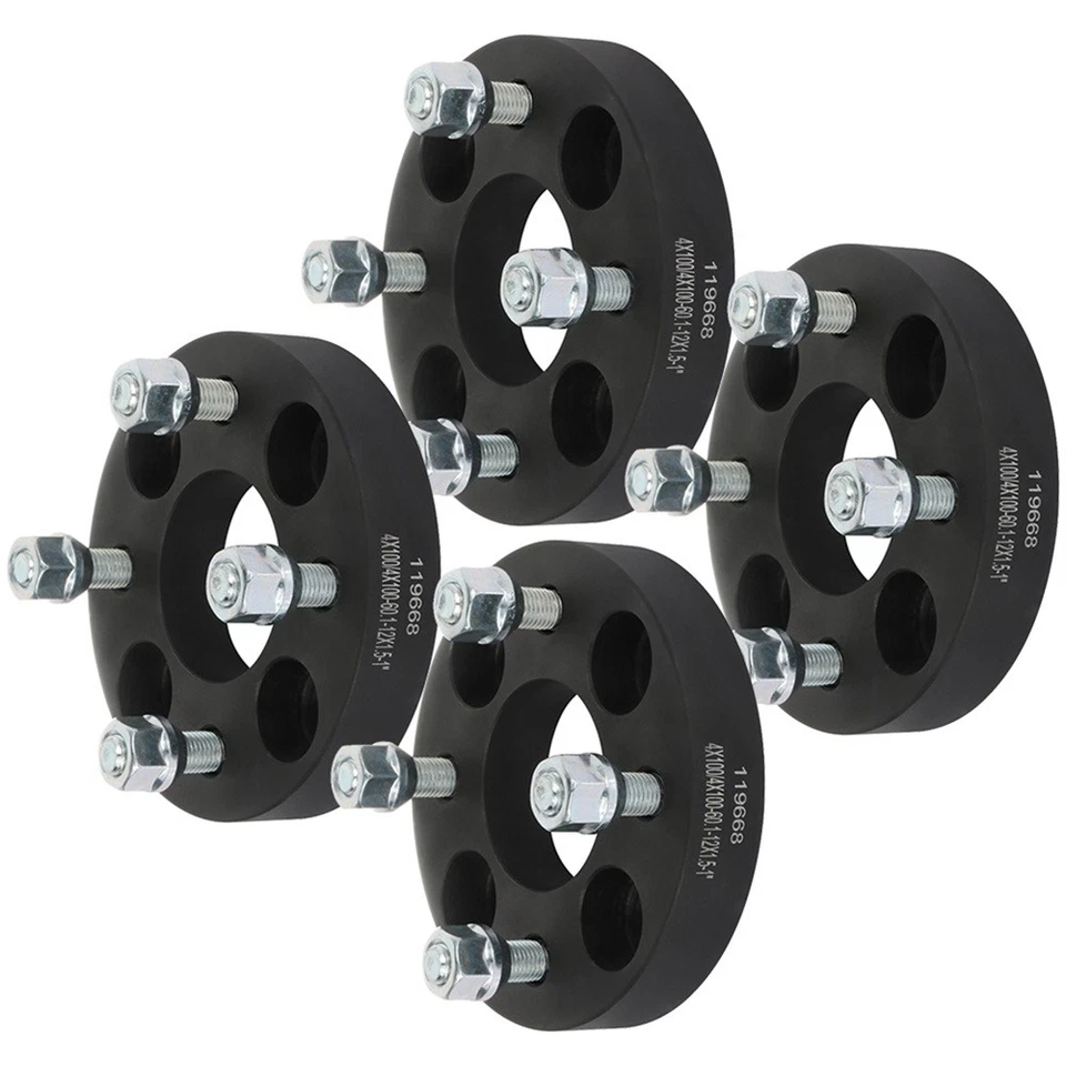 4pcs 1" 4x100 12x1.5 studs wheel spacers For Chevrolet Chevette Acura Integra Foto 1 de 4