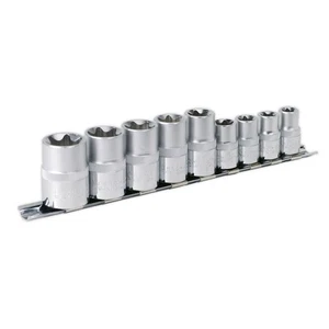 Sealey Torx Socket Set 9pc 3/8" & 1/2"Sq Drive E10-E14 & E16-E24 AK617 - Picture 1 of 1