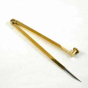 Brass Pencil Divider Great Item Compass Drafting Tool 7 Inches With Steel Point - Picture 1 of 4