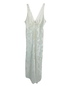 LUCIE ANN II Nightgown Vintage Satin White Bridal Lingerie Negligee Womens M - Picture 1 of 9