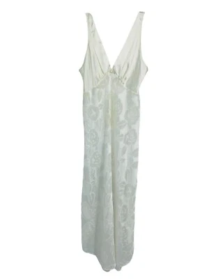 LUCIE ANN II Camisón Vintage Blanco Satinado Lencería Nupcial Negligee Mujer M Foto 1 de 4