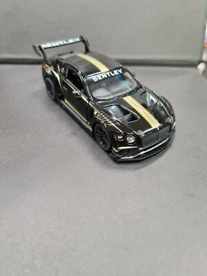 Bentley Continent GT3 Nera Kinsmart Modello Auto In Metallo Diecast 1/38 Nuovo - Immagine 1 di 2