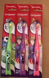 3-Pack New Colgate Kids' Extra Soft Toothbrush: Green, Purple, Pink - Picture 1 of 7