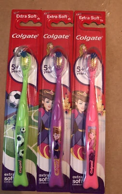 3-Pack New Colgate Kids' Extra Soft Toothbrush: Green, Purple, Pink - Image 1 of 4