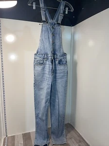 American Eagle Mom Damen-Overalls, Größe 4 blau Denim, Pullover, Landmädchen - Bild 1 von 12