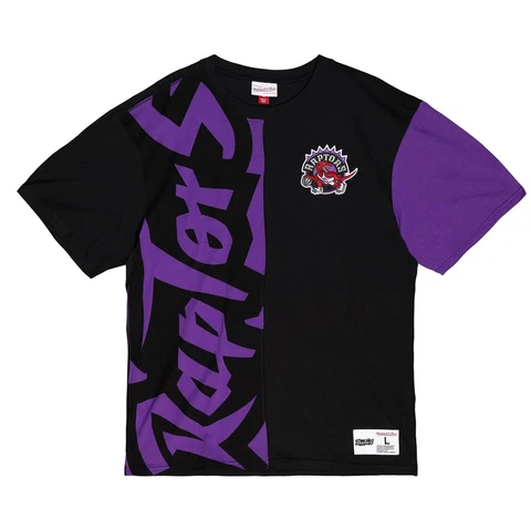 Men's Mitchell & Ness Black NBA Toronto Raptors Play By Play 2.0 S/S T-Shirt Cover