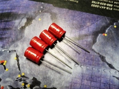 Black Gate Kondensator NX 6,3V 220UF ein Paar (2 Stück) NOS rot ohne Polar - Bild 1 von 4