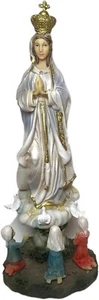 Estatua religiosa de la Virgen María, Nuestra Señora de Fátima con niños, 12 pulgadas Decorati - Imagen 1 de 3