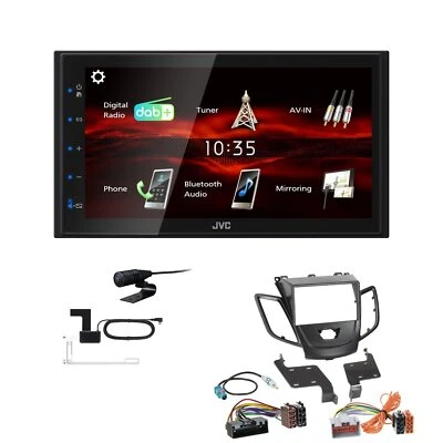 JVC Bluetooth 2DIN DAB+ Autoradio für Ford Fiesta ohne Display - Bild 1 von 4