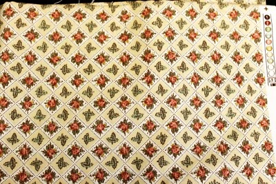 1 yd Village Трафаретная Ткань Little Treasure Желтая Роза Цветочный Бриллиант Запад - Изображение 1 из 4