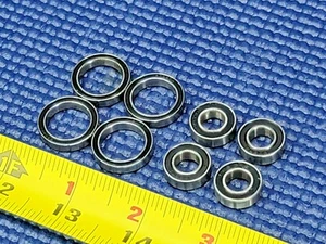 *NEW* ARRMA RUBBER SEALED WHEEL BEARINGS (QTY 8) 6S FIRETEAM ARA610037 ARA610038 - Picture 1 of 3