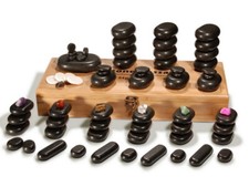 Master Massage Deluxe Professional Massage Stone Set, 70-Count
