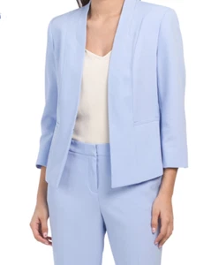 NEW KASPER BLUE CAREER OPEN FRONT JACKET  BLAZER  SIZE 10 - Picture 1 of 2