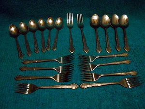 22 pcs Stainless Flatware Tablespoon Table Spoon Towle National Lancaster Beaded - Picture 1 of 7