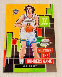 Josh Giddey 2022-23 Panini Contenders Optic Numbers Game Gold Prizm /10 - Picture 1 of 1