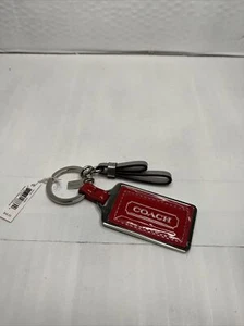 NWT 65745 COACH Lozenge Logo tag Keychain Key FOB NEW - Picture 1 of 2