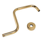 (Gold)Shower Extension Arm Stainless Steel High Rise Shower Arm W/Flange Wall US