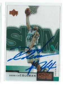 Derrick Coleman Signed 2000/01 Upper Deck Slam Card #7 - Picture 1 of 1