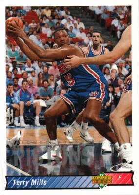 1992-93 Upper Deck #292b - Terry Mills VAR - Detroit Pistons 92-767 - Image 1 of 2