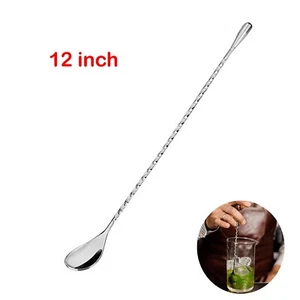 12 Inches Stainless Steel Bar Spoon Bartender Cocktail Shaker Cocktail Mixing - Picture 1 of 6