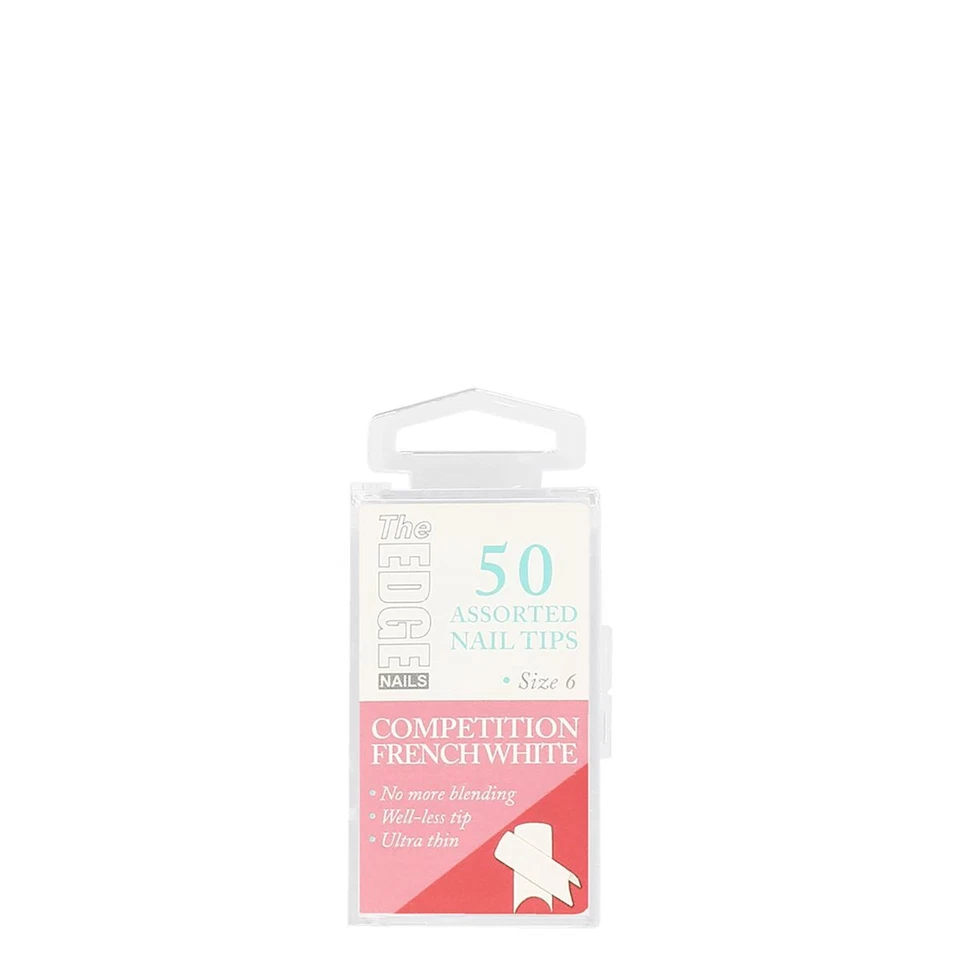 The Edge Nails Competition French White Assorted Tips Size 6 (50 Pack) - Imagen 1 de 1