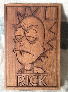 Rick And Morty - Rick Wooden Engraving - Picture 1 of 3