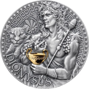 2024 Cameroon Dionysus The Great Greek Mythology 1 oz Antique finish Silver Coin - Picture 1 of 4