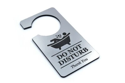 In Bath Do Not Disturb - Generic Silver, Room Door Sign, Novelty Gift - Image 1 of 4