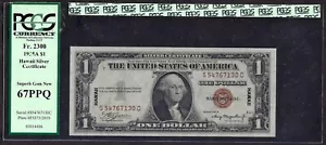 🇺🇸 1935A $1 FR-2300 ♚♚HAWAII♚♚ PCGS SUPERB GEM NEW 67 PPQ AMAZING ! - Picture 1 of 2