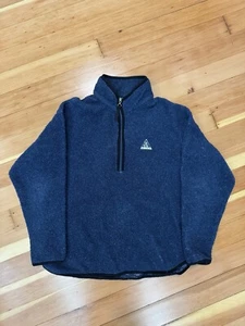 Vintage 90’s Nike ACG Deep Pile Sherpa Pullover Sweater Outdoor Embroidered Logo - Picture 1 of 4