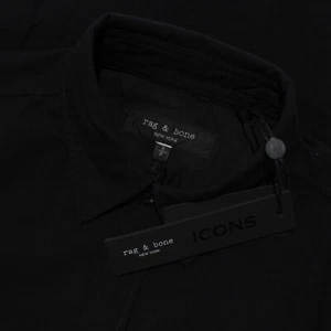 Rag & Bone NWT Fit 2 Engineered Oxford Casual Button Down Shirt Size S in Black - Picture 1 of 10