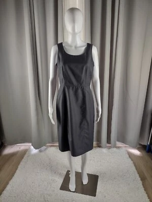 Vestido midi Nine West gris sin mangas cuello redondo cremallera trasera talla 8 para mujer Foto 1 de 4