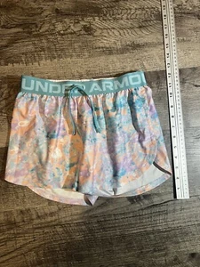 Girls Youth Under Armour Shorts NEW Multi Tye Dye Size XL - Picture 1 of 3