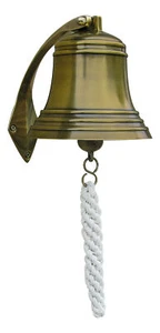 Campana de barco campana de pared latón antiguo Ø=15 cm decoración marítima Sea4You - Imagen 1 de 1