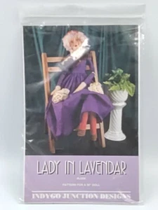LADY IN LAVENDER Pattern 36" Doll Indygo Junction Designs 1993 IJ308 NEW - Picture 1 of 2