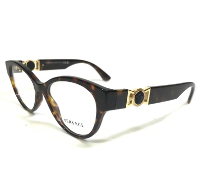 范思哲眼镜框 MOD。 3313 108 棕色玳瑁金大号 54-17-145 — 第 1/4 张图片