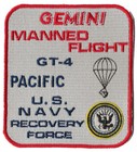 NASA Gemini 4 space US Navy ship Pacific recovery force patch