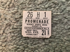 1968  Hershey Bears v Seattle Totems AHL v WHL Hockey Ticket 2/21