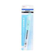 Tombow Mono Graph DPA-138 0.5mm Mechanical Pencil +3 Eraser Refills, Clear Mint